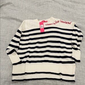 Lilly Pulitzer Navy and White Striped Sweater